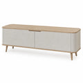 TV-Schrank Holz Stoff Beige 150 cm