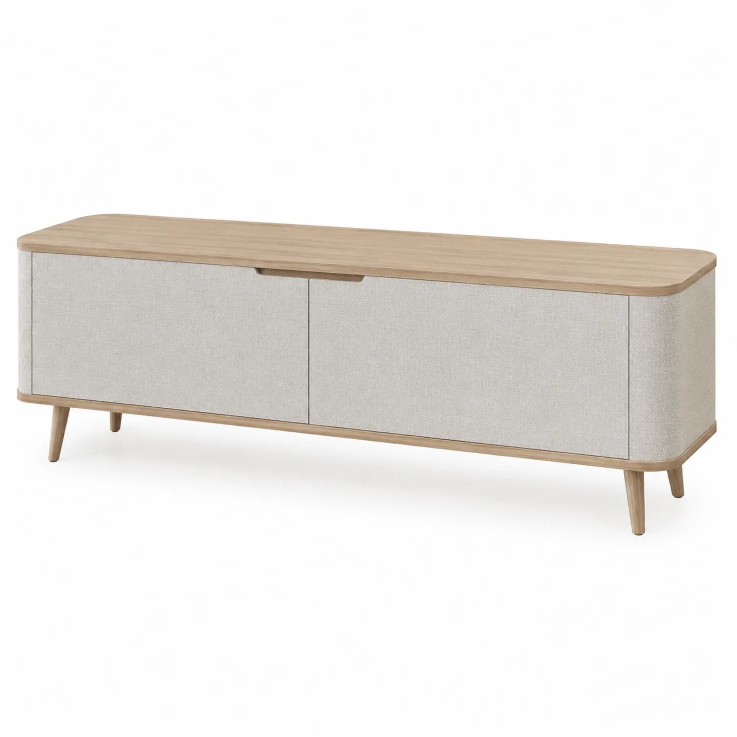 TV-Schrank Holz Stoff Beige 150 cm