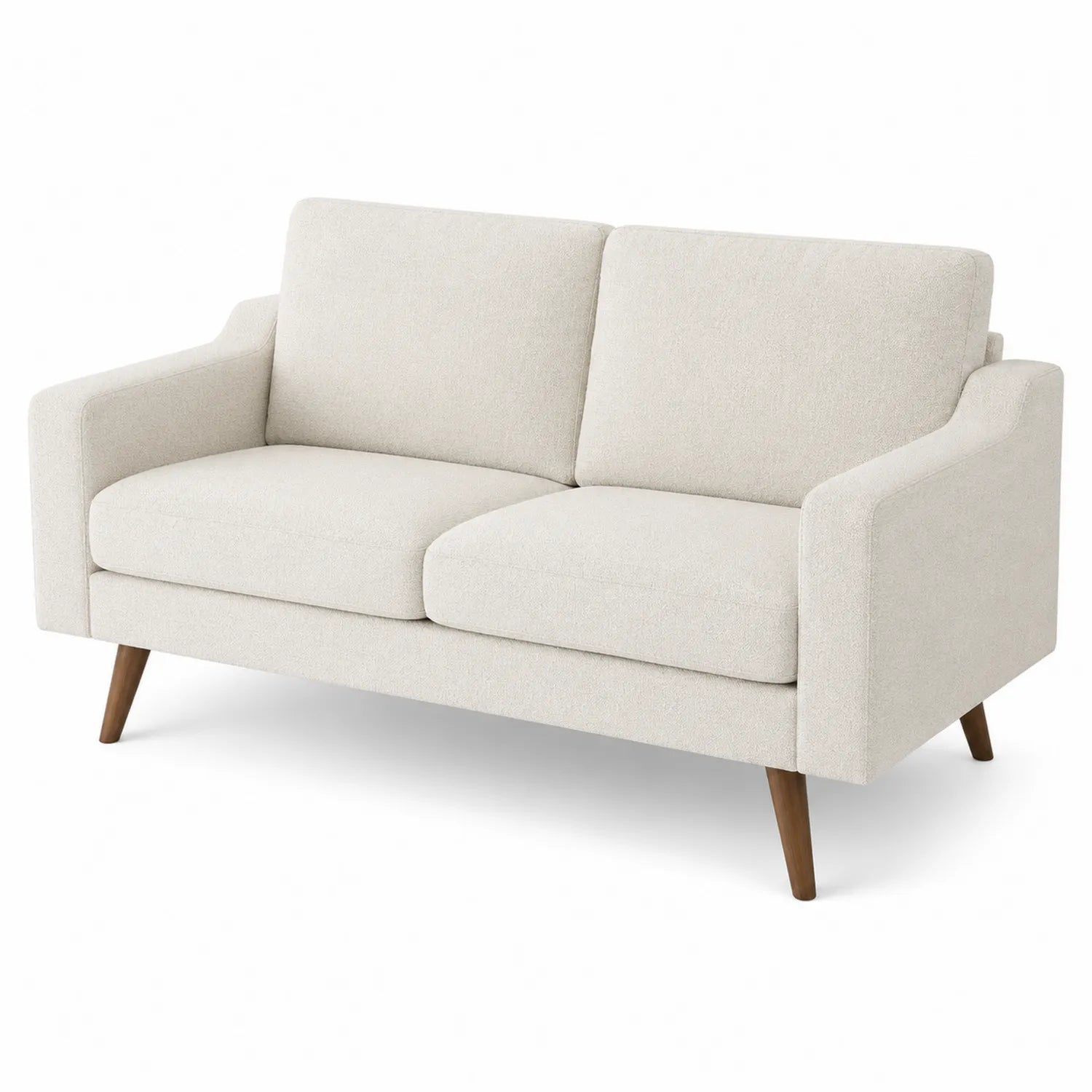 2-Sitzer Sofa Holzstoff Beige 150cm