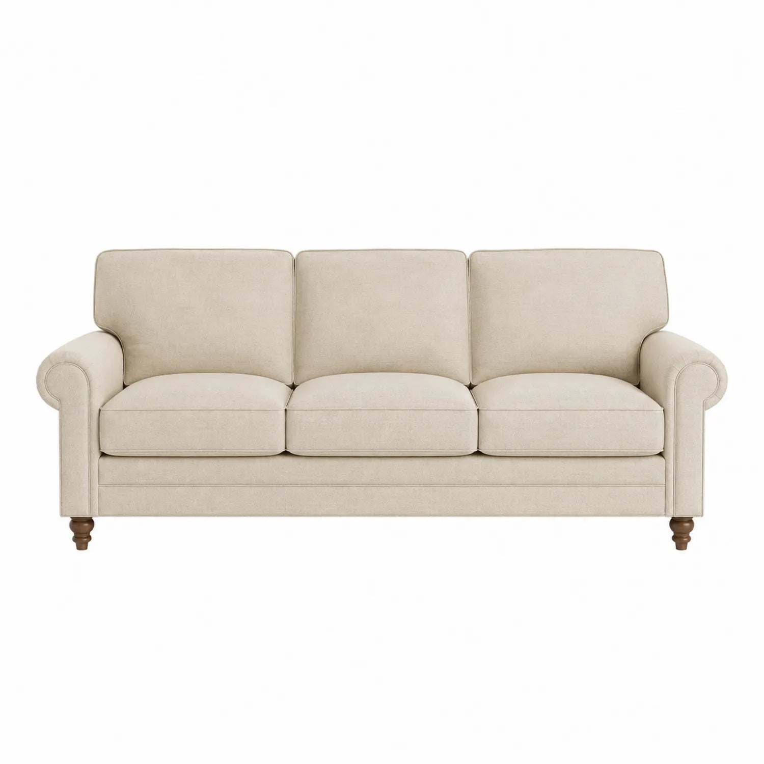 3-Sitzer Sofa Leinenstoff Beige 200x85x90cm