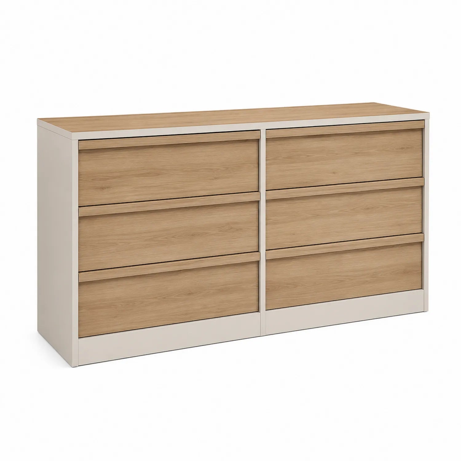 Kommode aus Holzfurnier und MDF mit 6 Schubladen