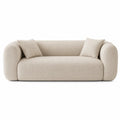 3-Sitzer Sofa Bouclé Stoff Beige 220cm