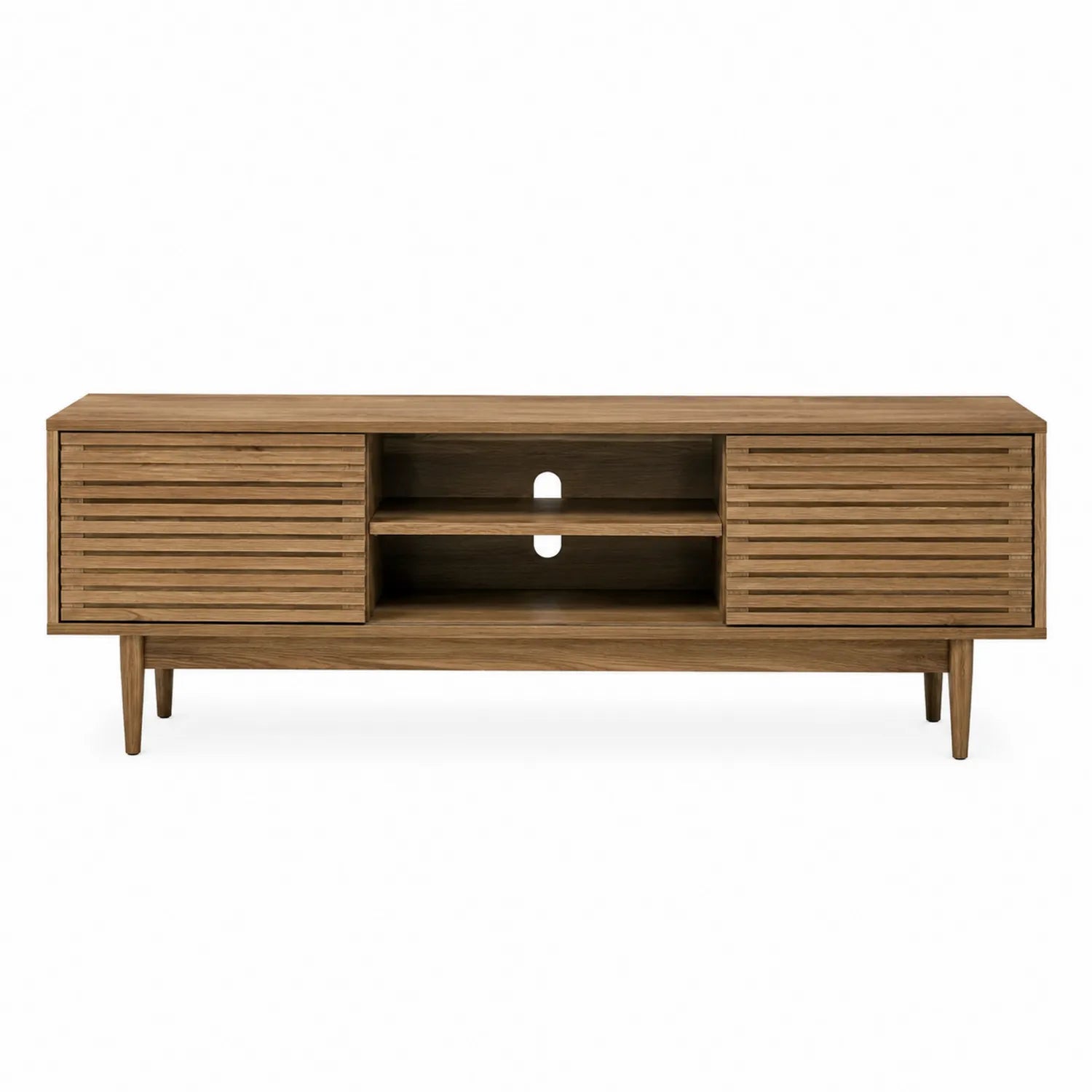 TV-Schrank aus Teakholz mit Regalböden 150x40x50 cm