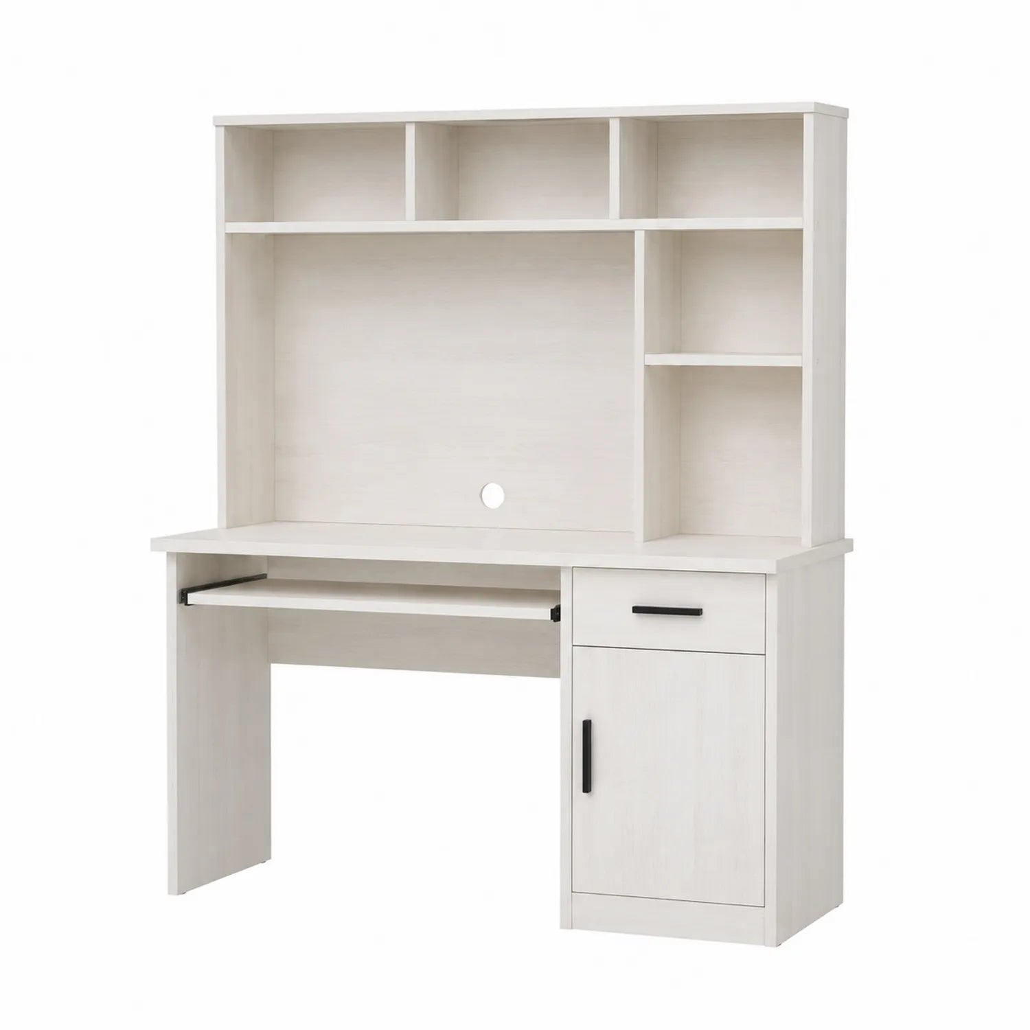 Schreibtisch mit Regal 120x60x150 cm Holzwerkstoff Weiß